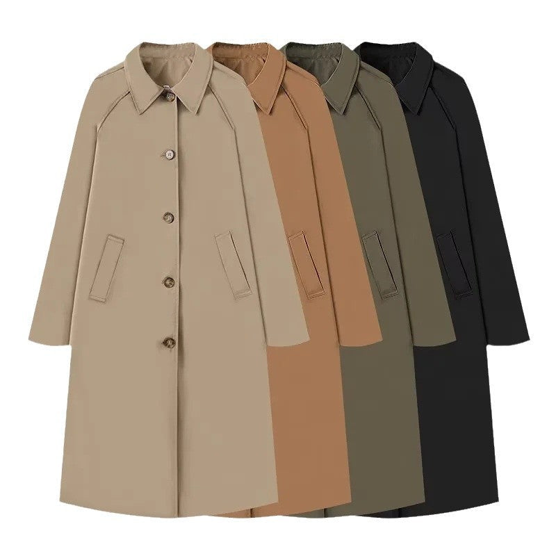 Dam Trench Coat Modern Design Hållbar Väv med Fickor 6