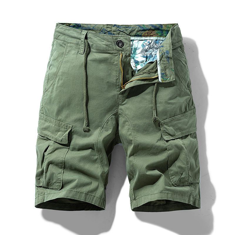 Herren Korta Byxor Cargo Bomull med Sidfickor-3