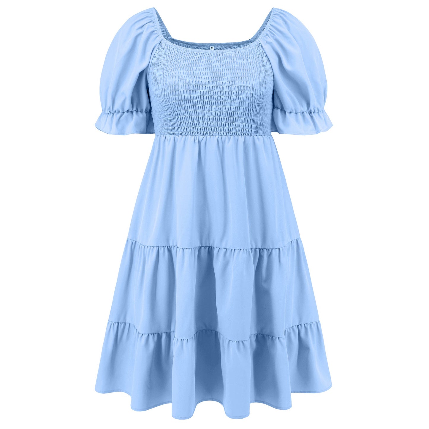 Damklänning A-Line med Lykta Ärmar i Polyester-5