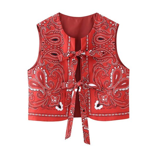 Dam Casual VĂ€st Rundhalsad Bomull Polyester Avslappnad Passform-1