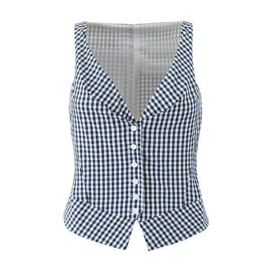 Dam Västsätt V-ringad Polyester Långa Byxor-1