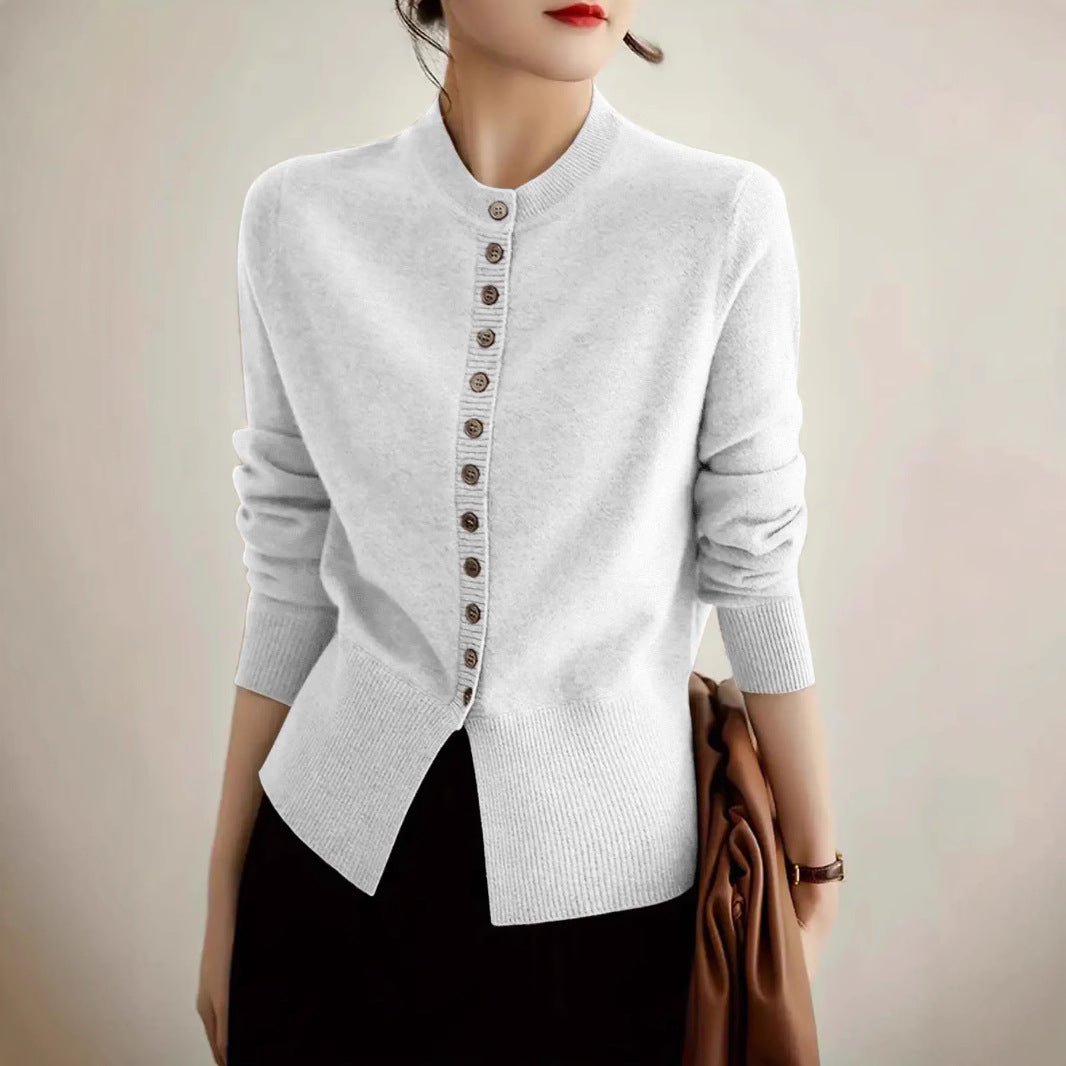 Dam Cardigan Enkel Viscose Normal Passform 95% Viskos-2