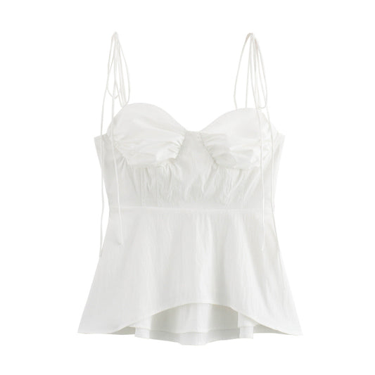 Dam Ärmlös Topp Polyester Modern Festtoppar-1
