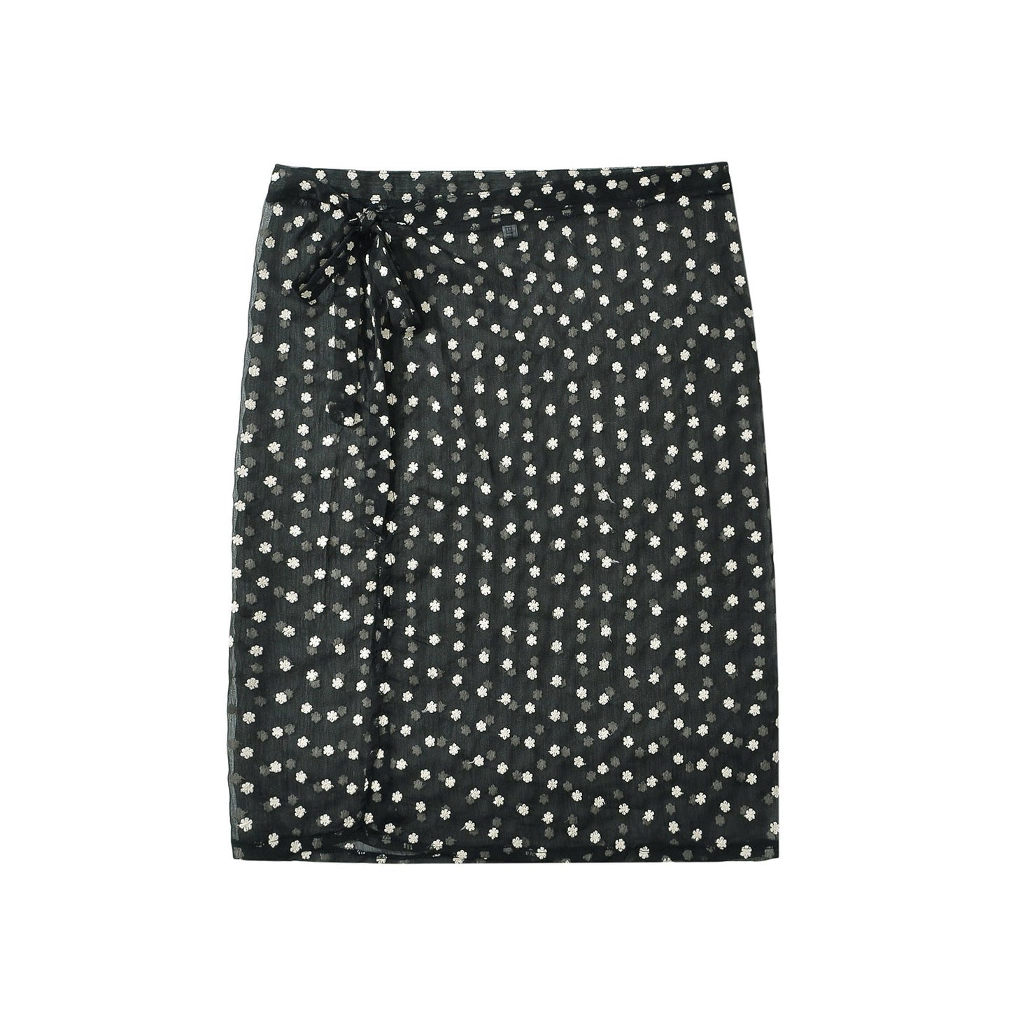Dam Midi Kjol Blommig Design Elastisk Midja Hållbart Material 7