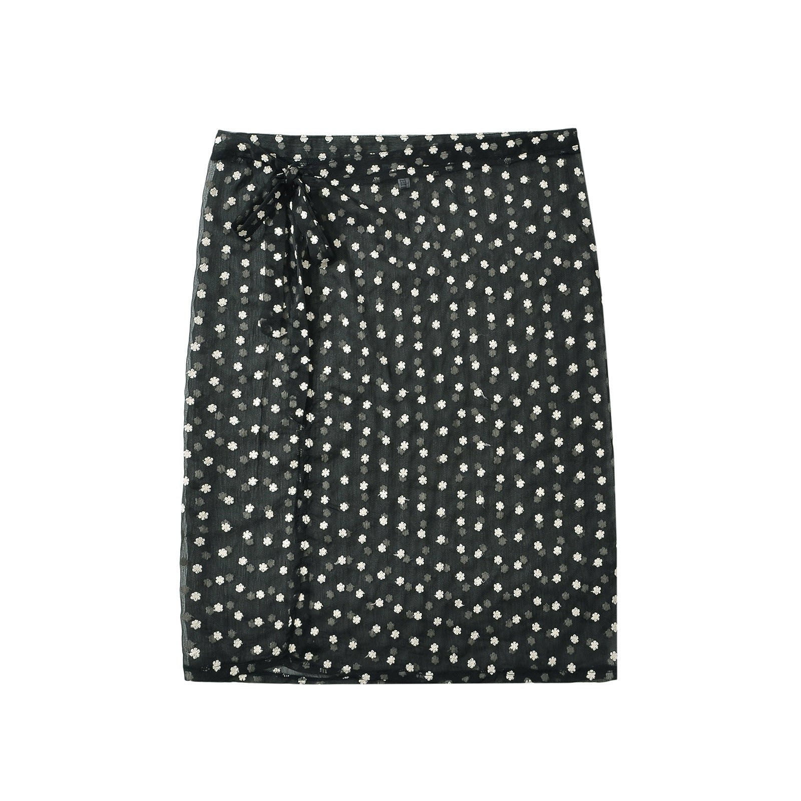 Dam Midi Kjol Blommig Design Elastisk Midja Hållbart Material 7