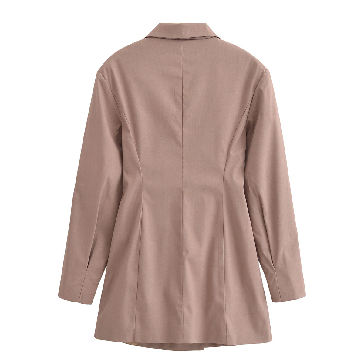 Fina Dam Klänningar Dubbelknäppt Kort Polyester Elegant 3