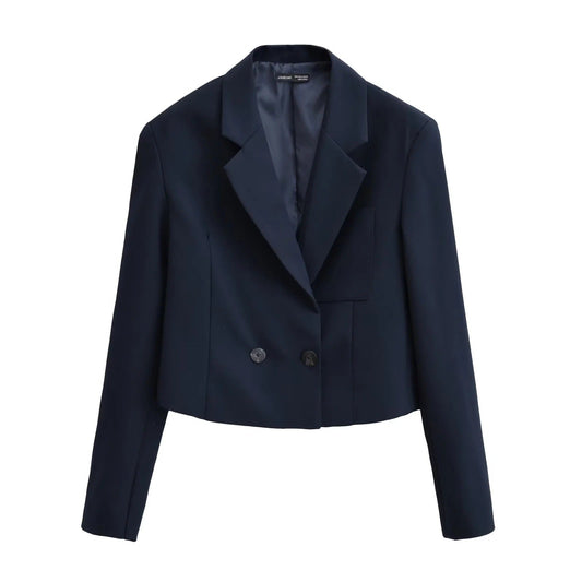 Dam Blazer Beskuren Chic Andningsbart Material 1