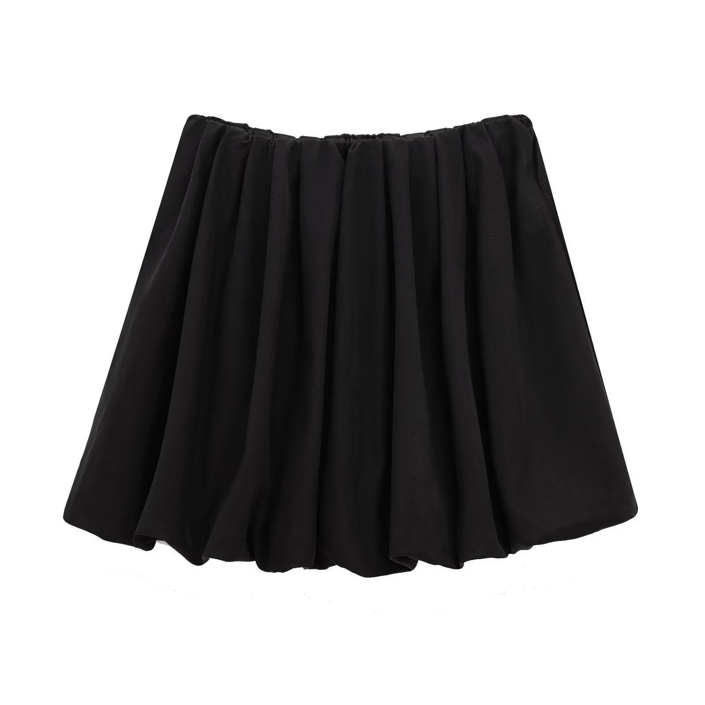 Kvinna Kort Svart Kjol Mångsidig Polyester Mini-2