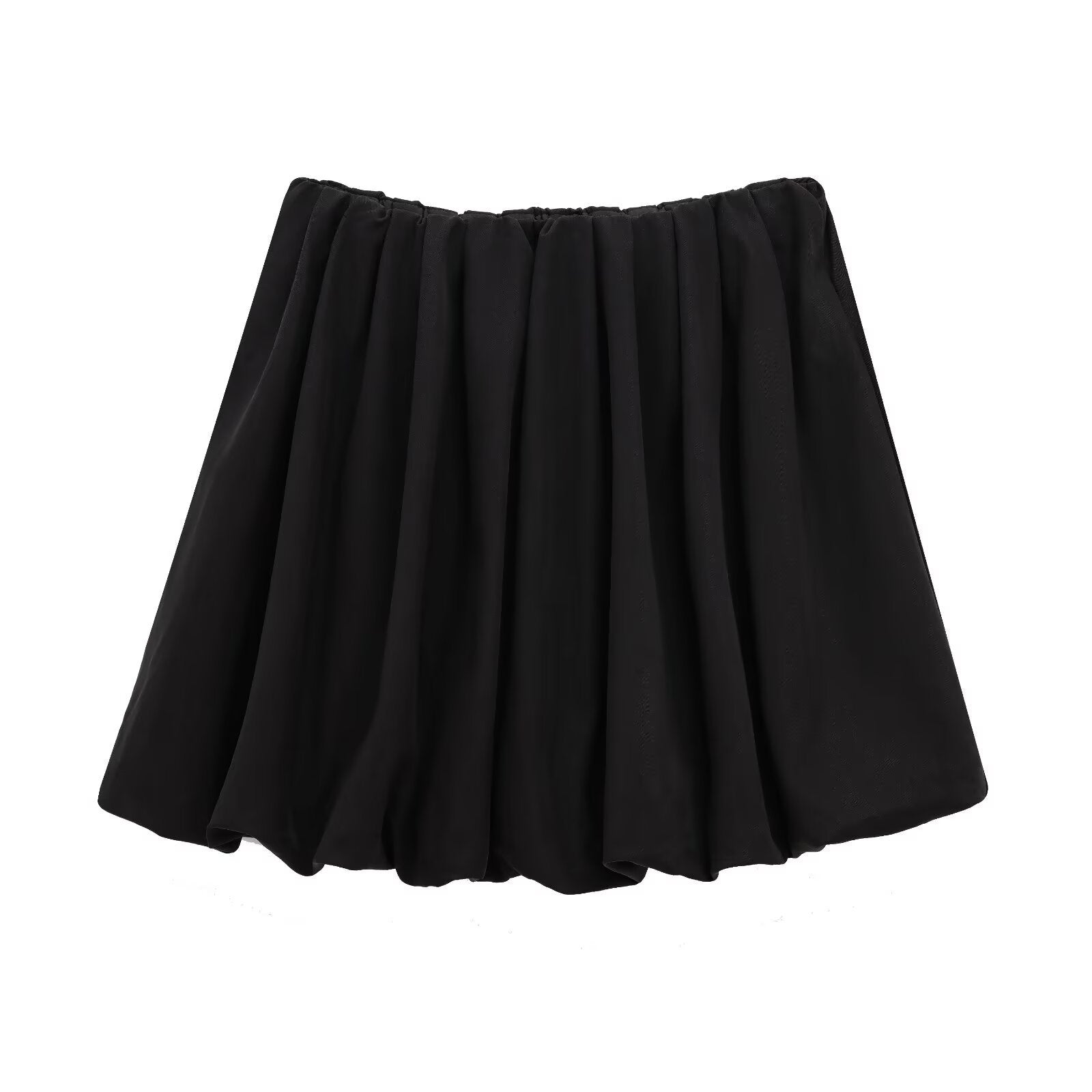 Kvinna Kort Svart Kjol Mångsidig Polyester Mini-2
