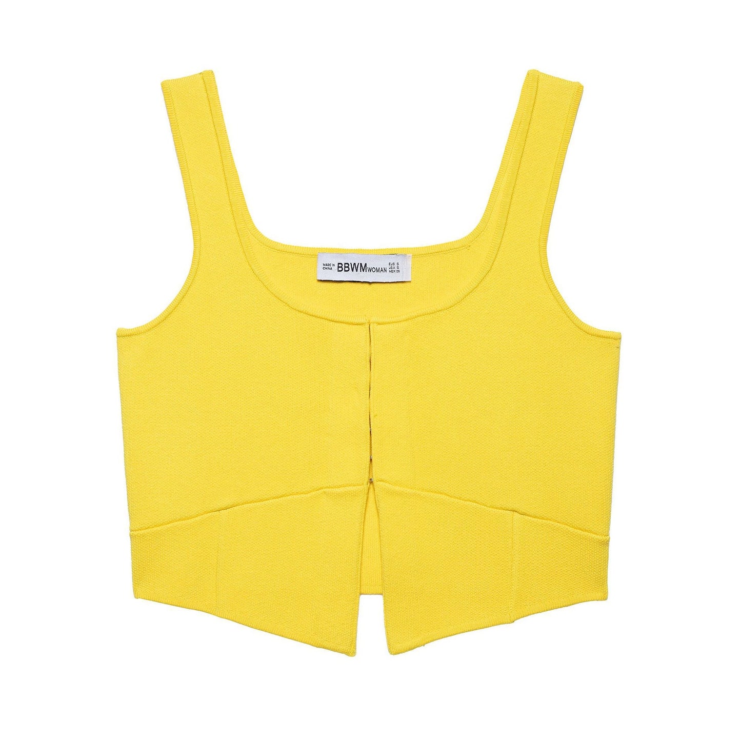 Dam Ärmlös Top med Beskuren Design Mjukt Stretchigt Material 1