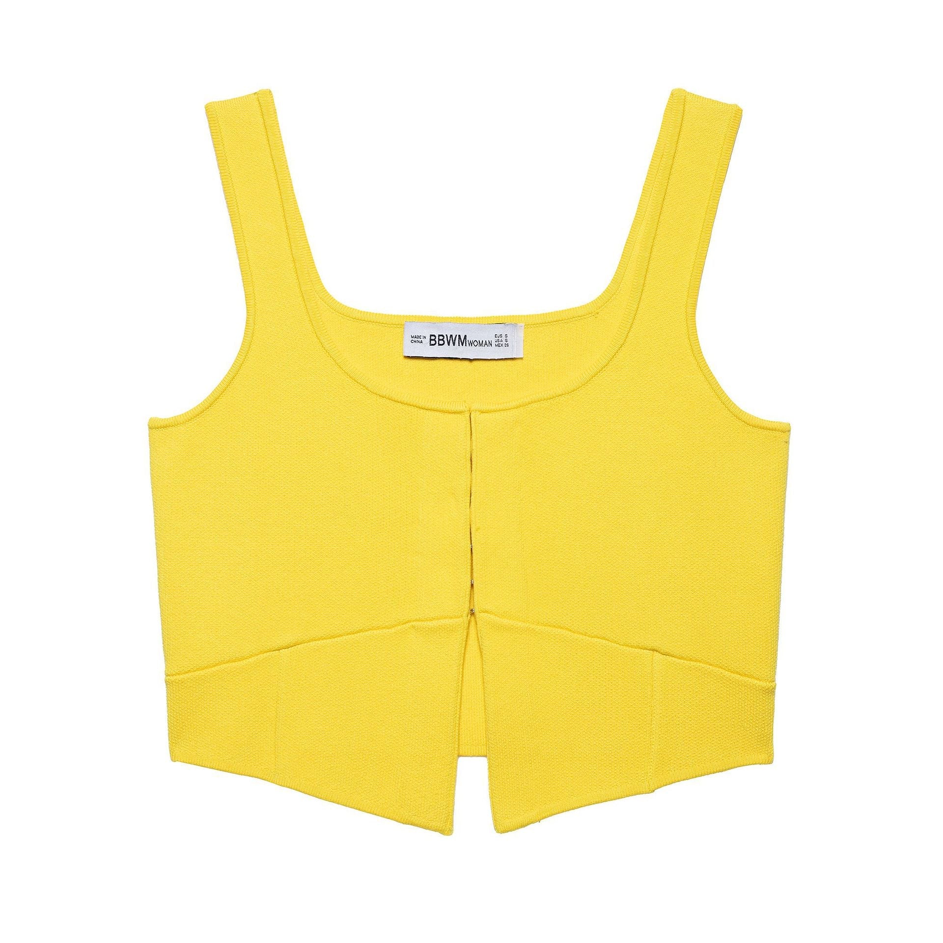 Dam Ärmlös Top med Beskuren Design Mjukt Stretchigt Material 1