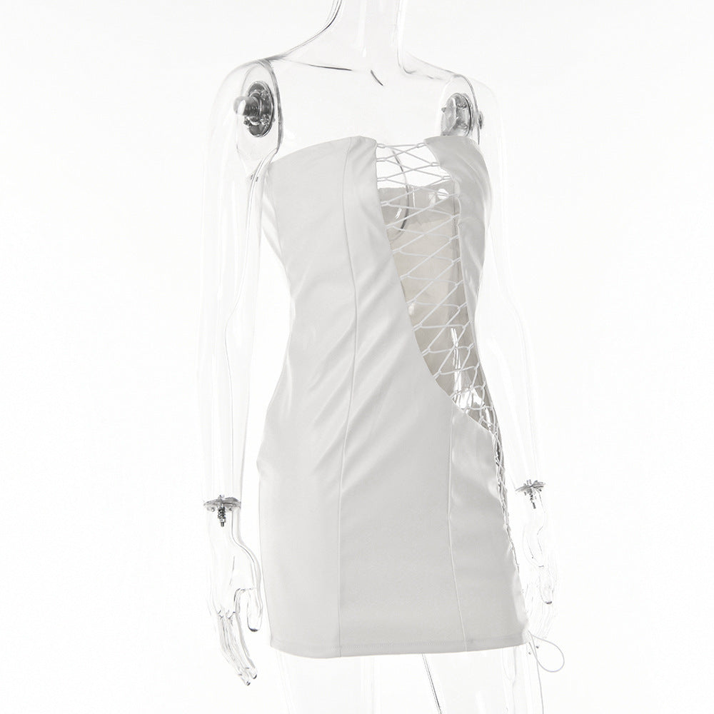 Damklänning Bodycon Medelhög Midja Kort Kjol Stretch Polyester-6