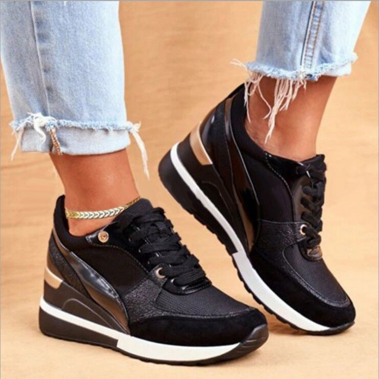 Variant image for Kvinnors Sneakers Sportiga Metalliska Detaljer Vadderad Sula-6