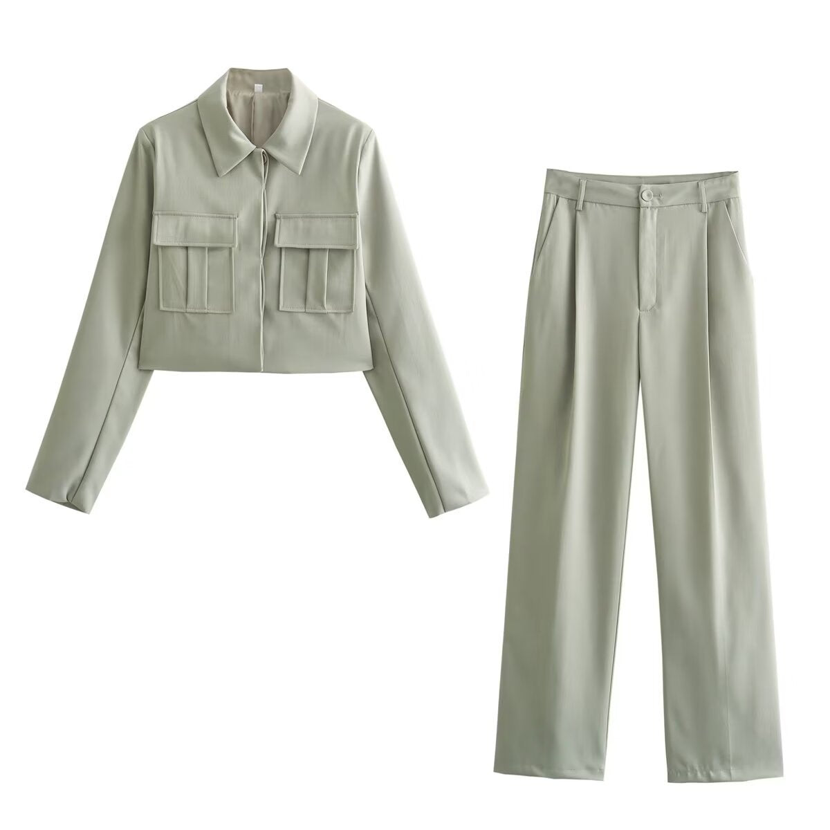 Byxor Dam Smal Passform i 100% Bomull med Patchwork Design – Trendiga och Bekväma 3