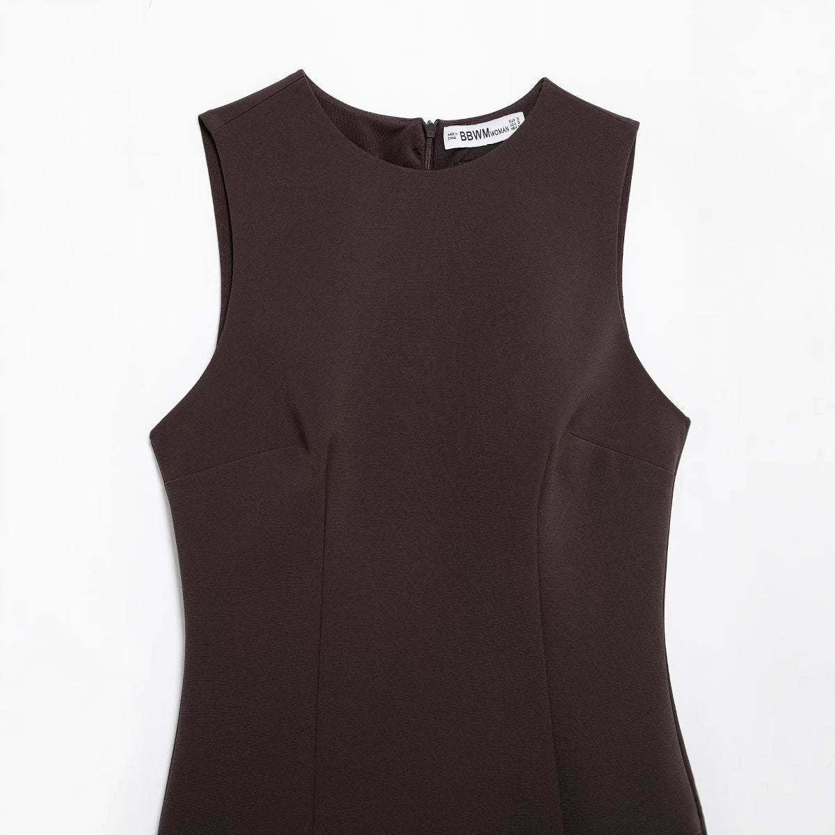 Damklänning Ärmlös A-Linje Polyester Fina Dam Klänningar-4