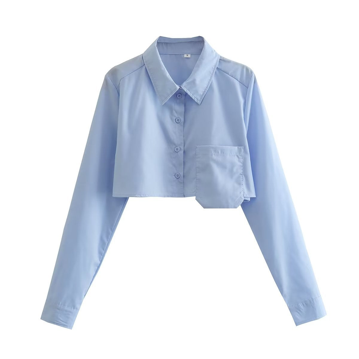 Variant image for Herrskjorta Kort Ärmar Revers Polyester Street Fashion-4