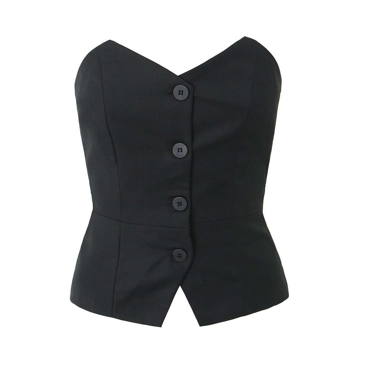Kvinnor Bustier V-Hals Skräddarsydd Högkvalitativt Tyg 6