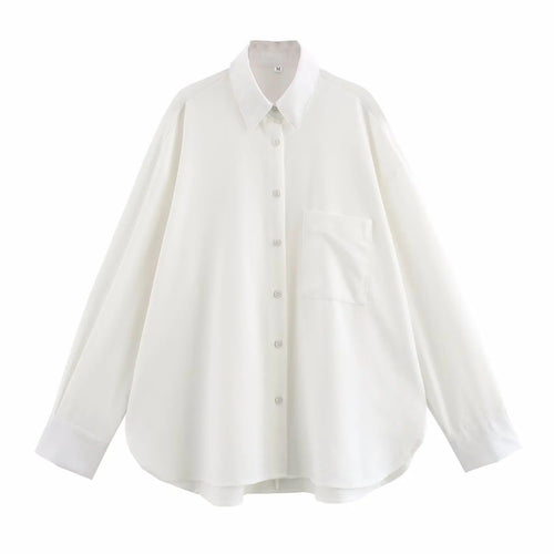 Damer Blus Avslappnad Passform Andningsbart Material-1