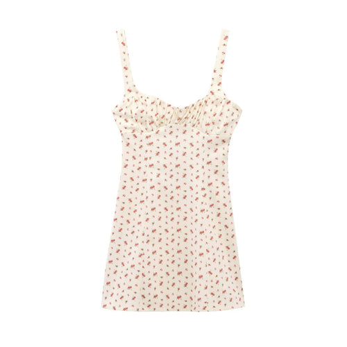 Flicka Kort Klänning Blommig Polyester-1