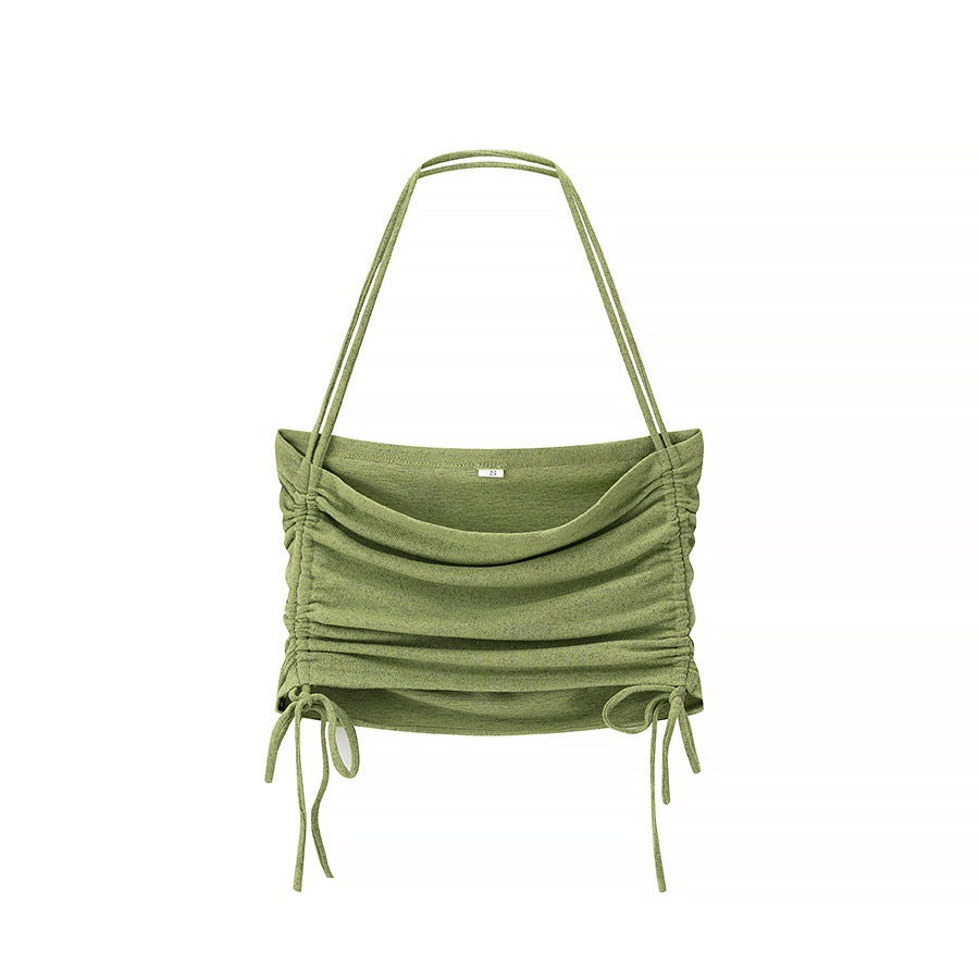 Kvinnors Topp Wrap Design Justerbart Andningsbart Tyg 5