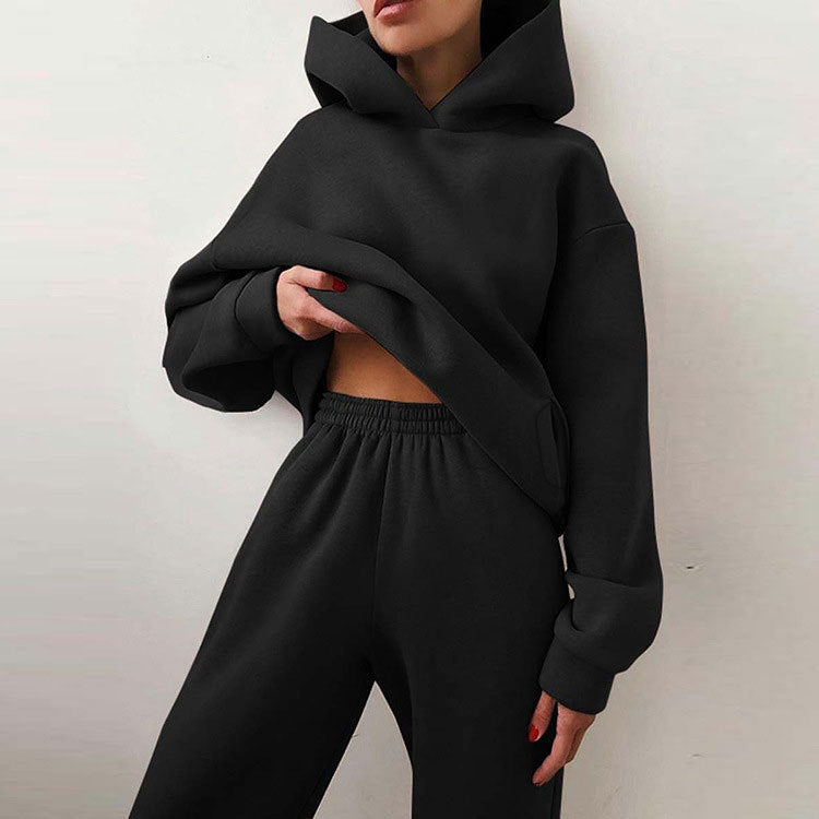 Kvinnors Sportuppsättning Enfärgad Tröja Polyester Långa Byxor-4