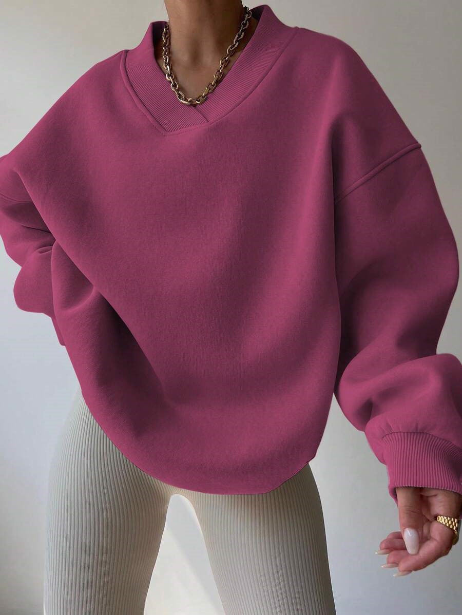 Variant image for Dam Långärmad Tröja Avslappnad Polyester Loose Fit-29