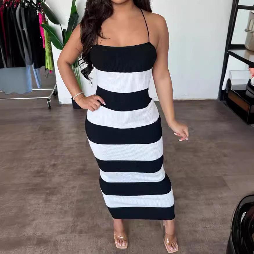 Dam Klänning A-linjeformad Blommönster Transparent Detaljer-1