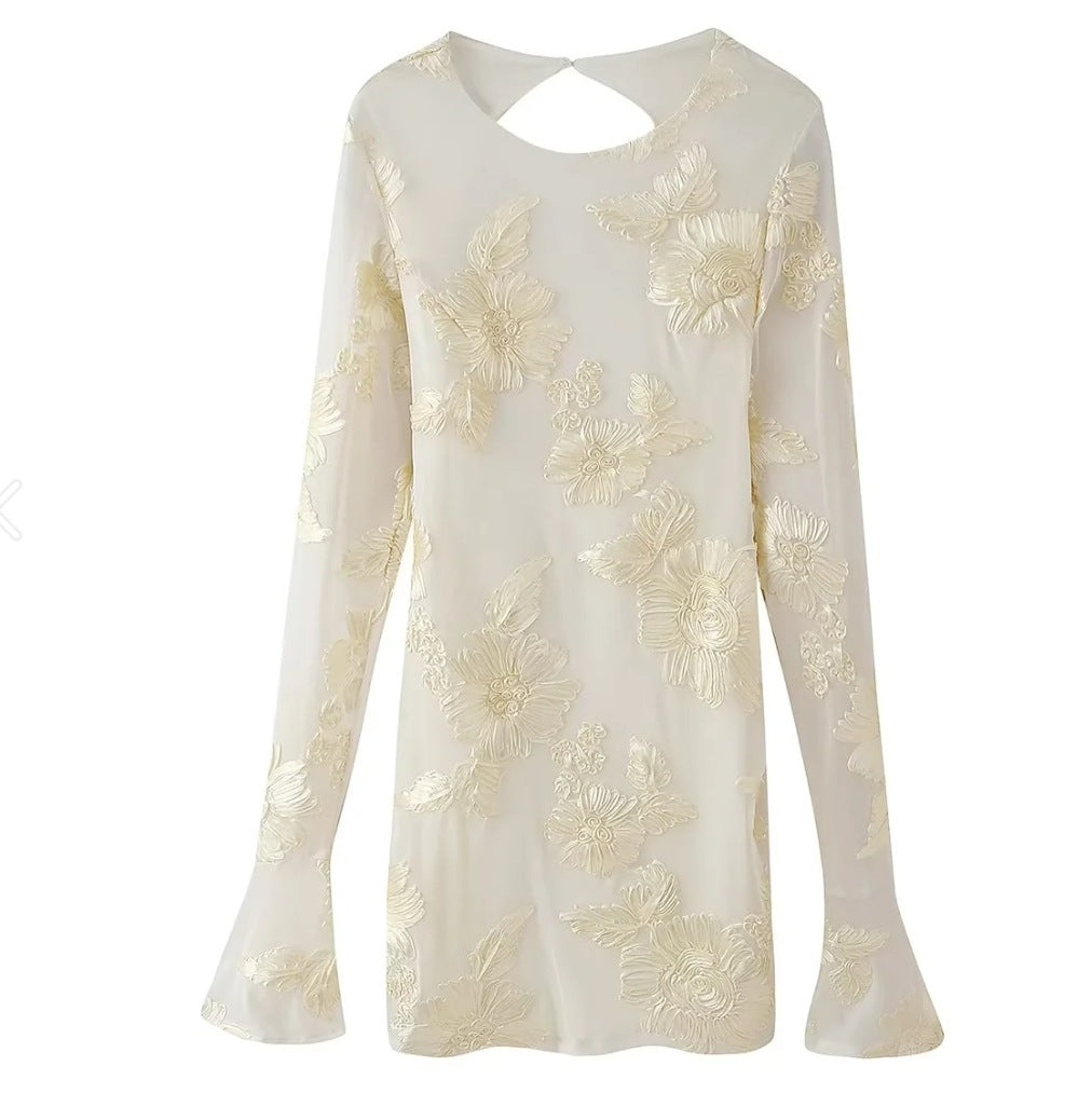 Variant image for Kvinnors Blommig Topp Långärmad Chiffon-2