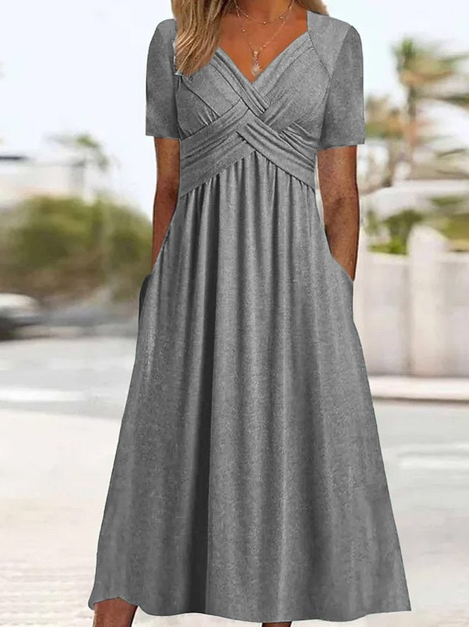 Variant image for Dam Midiklänning Crossover V-formad 100% Polyester-19