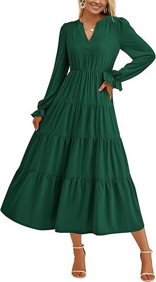 Variant image for Kvinnors Cocktailklänning A-Line V-ringning Rynkad Polyester-13