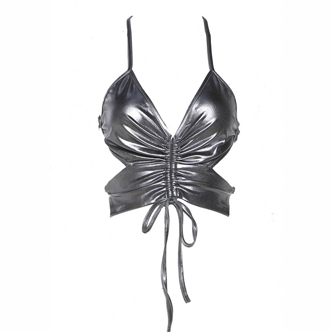 Kvinnors Festtopp Justerbara Band Elastiskt Tyg Elegant Design 2