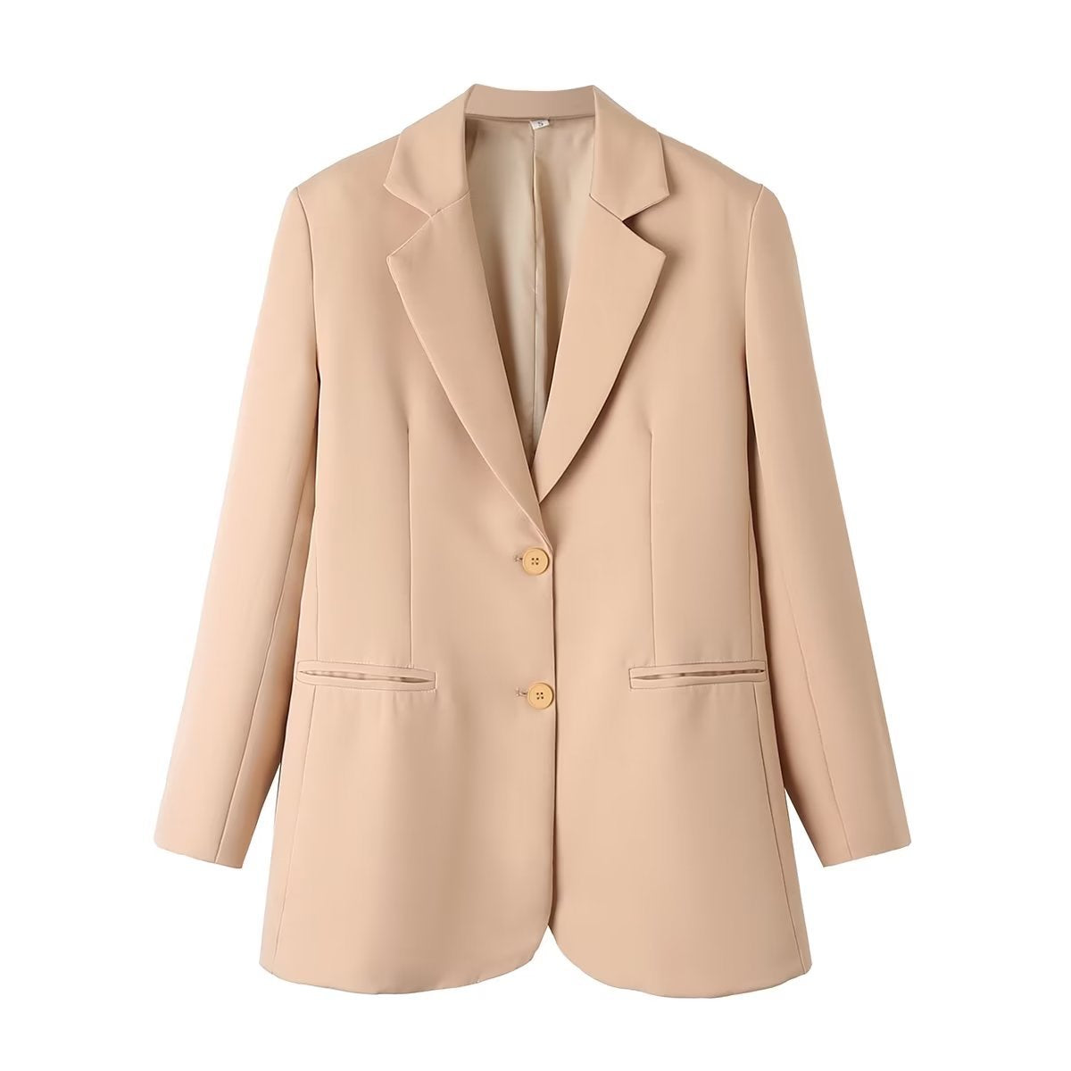 Variant image for Dam Blazer Set Hög Midja Raka Byxor Polyester Blandning-10