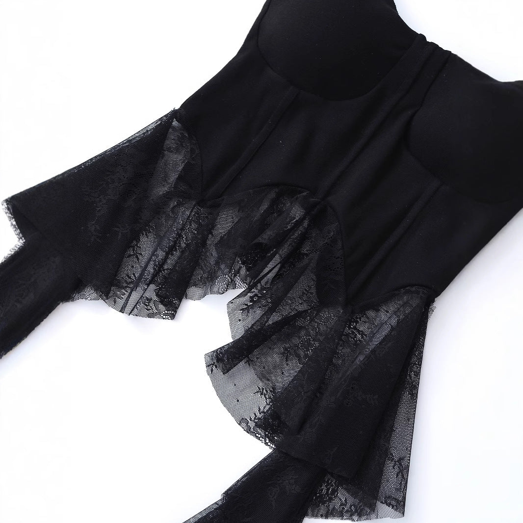 Damen Top mit Ruffsad Design und Justierbarem Schnürung – Hochwertiger Stoff für Elegante Anlässe und Alltag 4