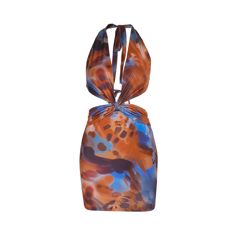 Kvinnors Omslagsklänning Djup V-ringning Rüsch Lätt Tyg-6