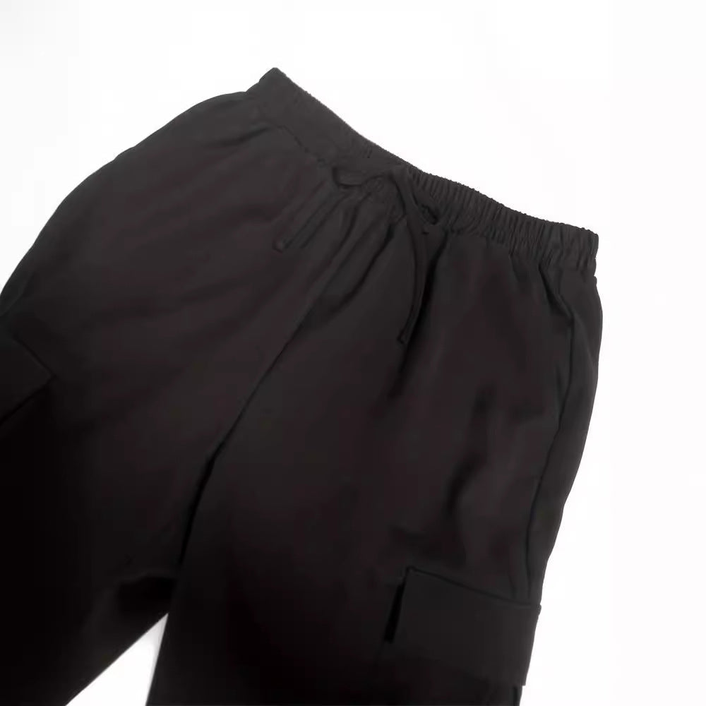 Dam Fritidsbyxor Justerbar Midja Mjukt Andningsbart Material med Sidfickor-4