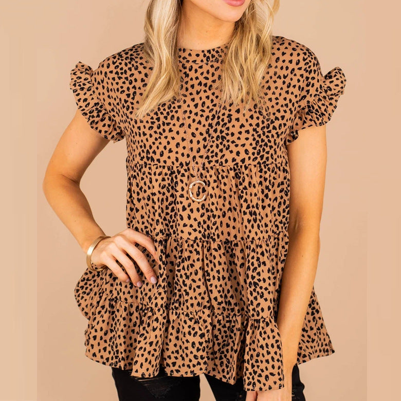 Variant image for Dam Festtoppar Korta Ärmar Blommig Polyester-9