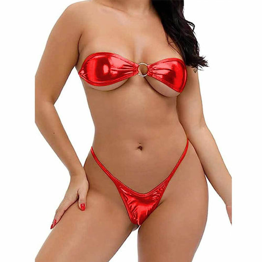 Kvinnors BikiniuppsÀttning Bustier Top Högkvalitativt Material-1