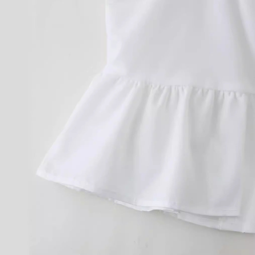 Dam Top Spaghettiband Ruffles Polyester 4