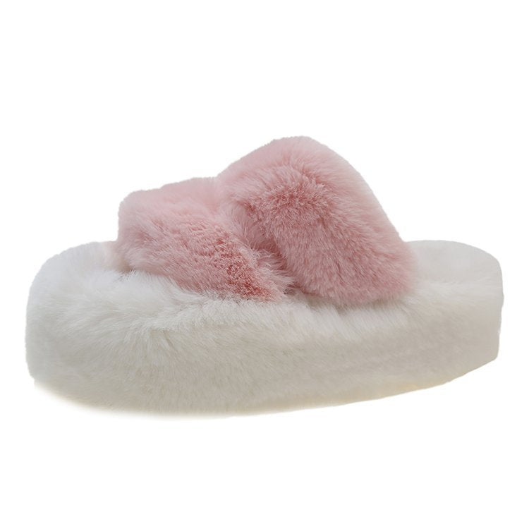 Variant image for Tofflor Dam Fluffiga Syntetisk Päls Anatomisk Fotbädd-12