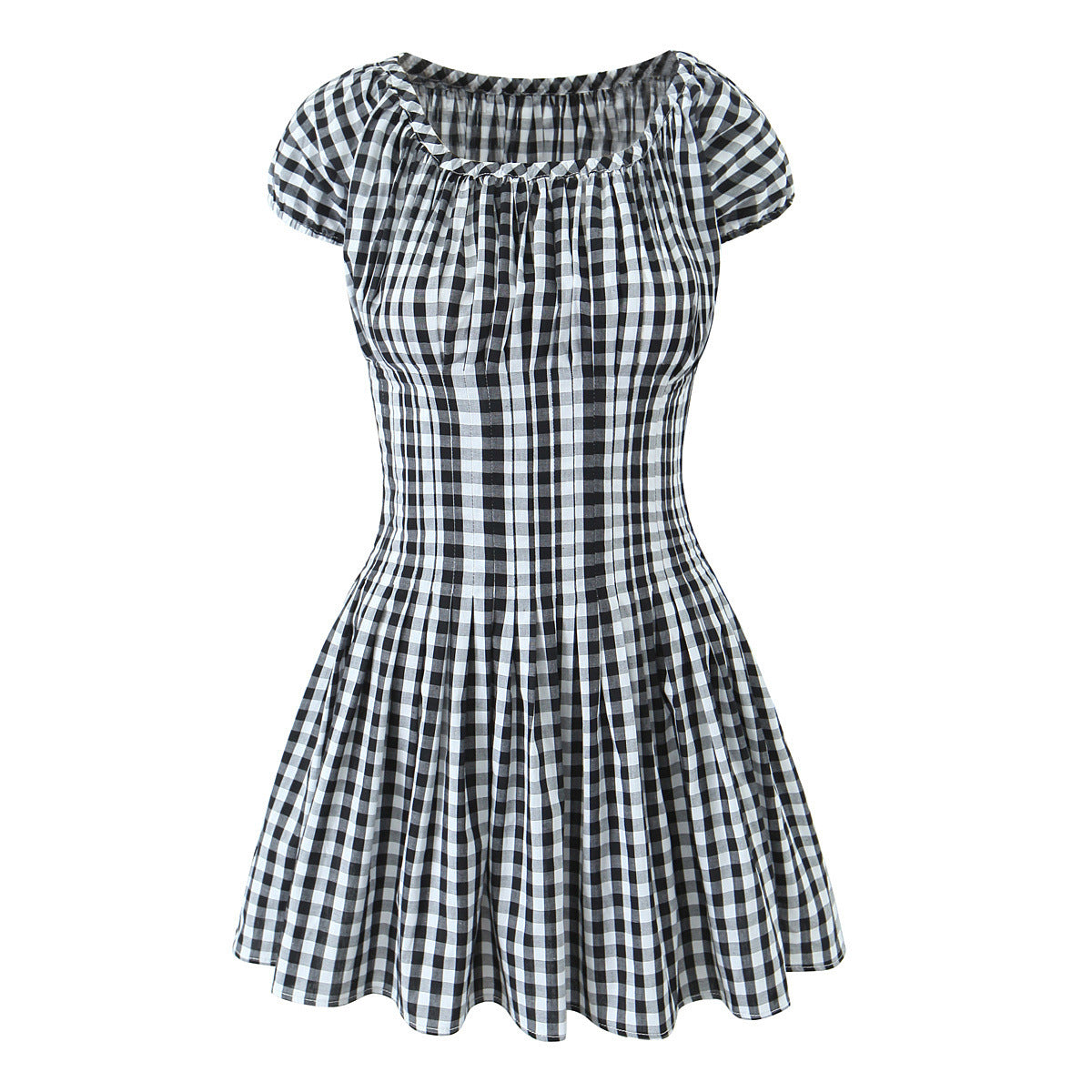 Kvinnor A-Line Klänning Kortärmad Polyester-1