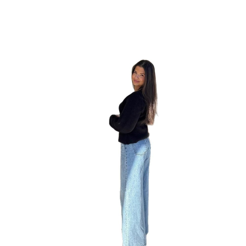 Kvinnors Cardigan Djup V-Hals Gyllene Knappdetaljer 100% Akryl-6