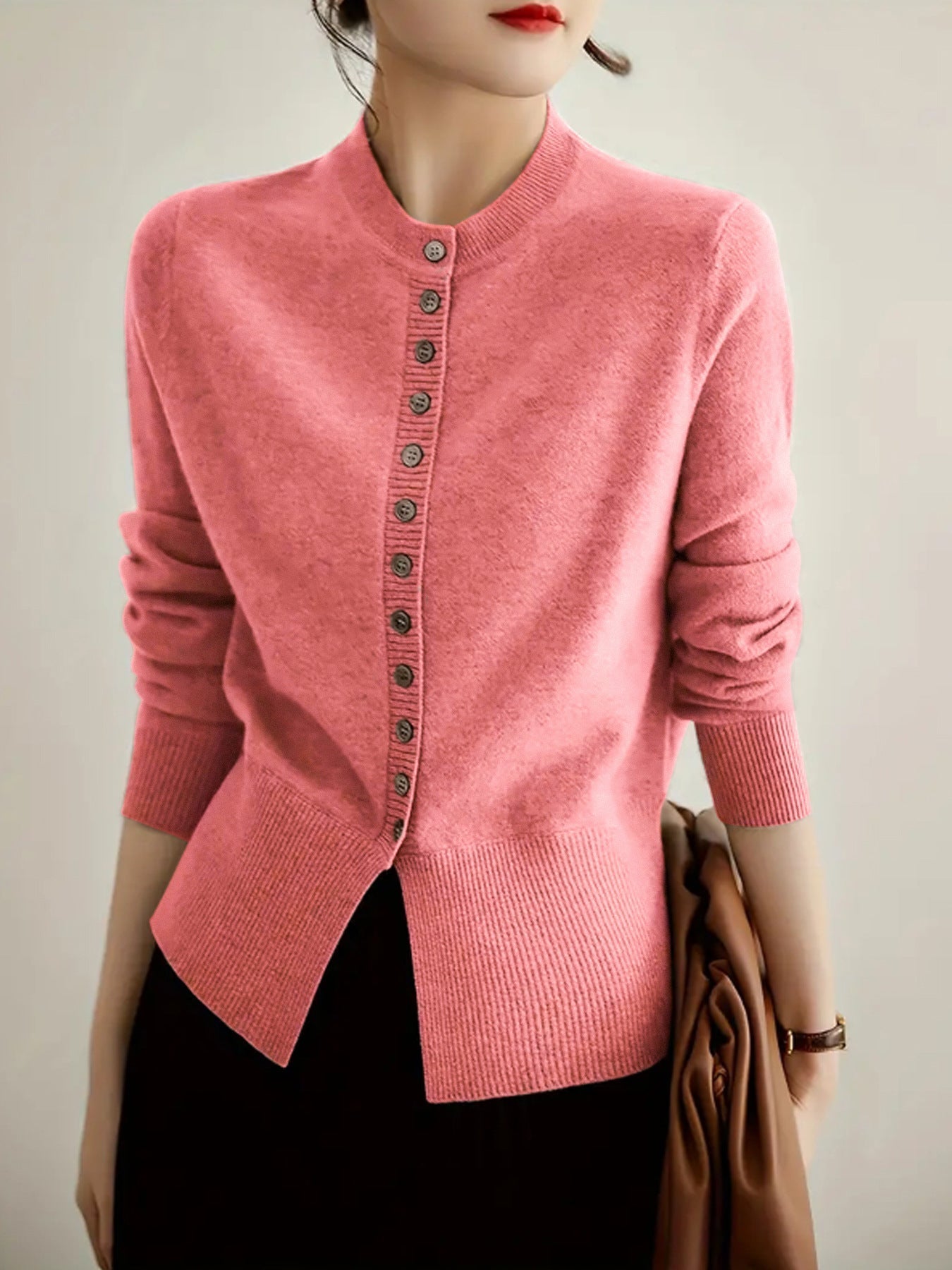 Variant image for Dam Cardigan Enkel Viscose Normal Passform 95% Viskos-5