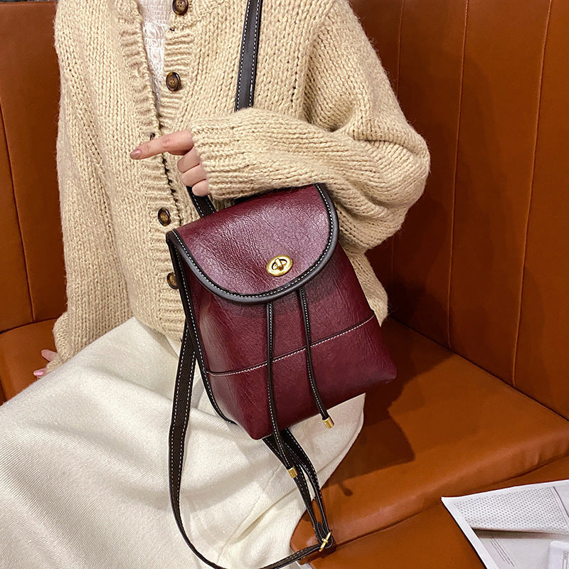 Dam Mini Ryggsäck Trendig PU-Läder-4