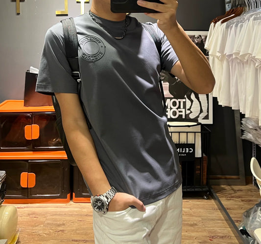Dam T-shirt Basic Rund Hals 100% Bomull Korta Ărmar-1