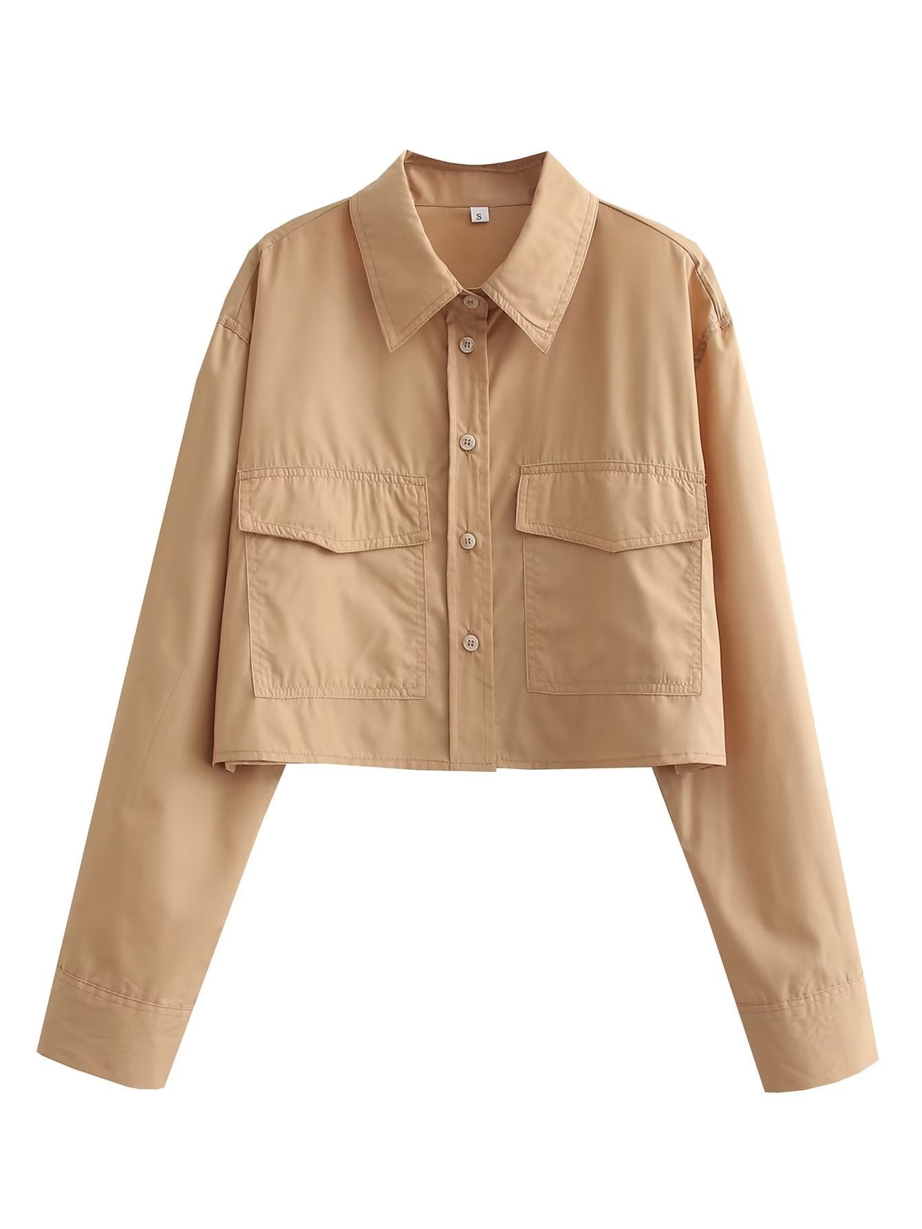 Dam Skjorta Kortärmad Streetwear Polyester-6