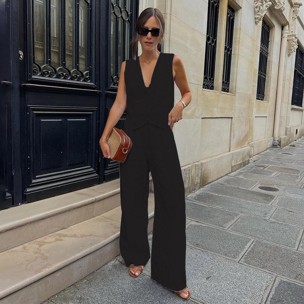 Variant image for Kvinnors Ärmlös Västbyxa Av Bomull Med Patchworkdetaljer-16