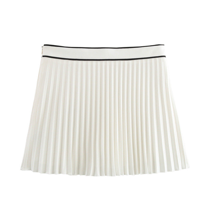 Dam Kort A-Linjeformad Kjol Polyester-3