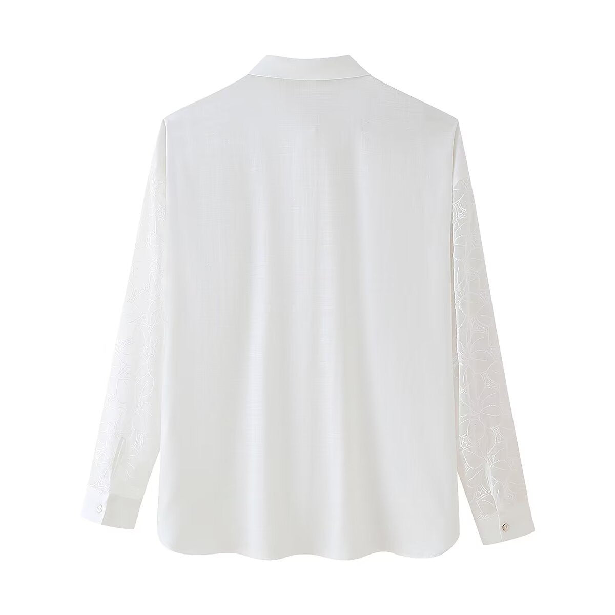 Lång Kofta Dam Broderad Mjuk Polyester-2