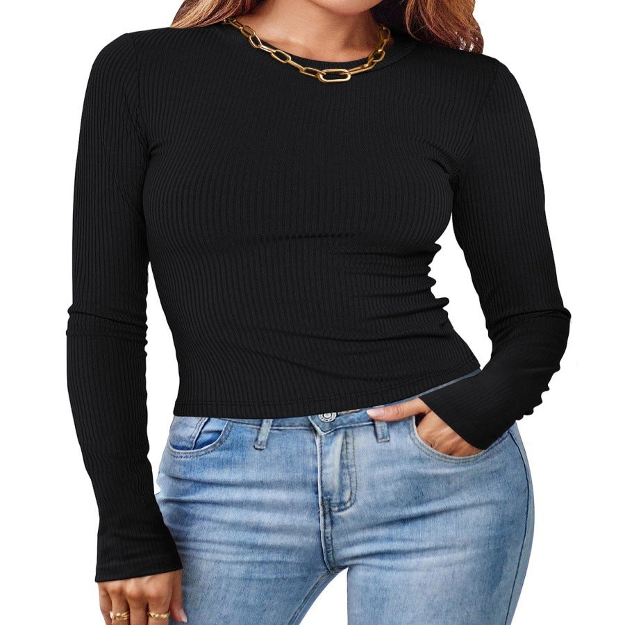 Dam Kort Topp Slim Fit Spandex-3