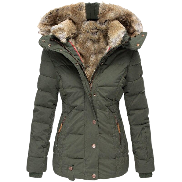 Variant image for Kvinnors Lång Vinterjacka Trendig Polyester-9